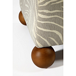 Банкетка Wakonda Gray Zebra с деревянными шариками  варинант исполнения - 5 | Loft Concept в Ижевске