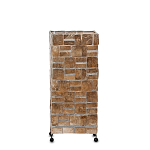 Торшер из перламутра на металлическом каркасе Indonesian Tower 2 варинант исполнения - 2 | Loft Concept в Ижевске