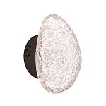 Бра с прозрачным рельефным плафоном на черном металлическом основании Iona варинант исполнения - 1 | Loft Concept в Ижевске