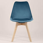 Стул с мягким велюровым сиденьем Arvika Blue варинант исполнения - 3 | Loft Concept в Ижевске