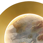 Бра в форме диска цвета латунь Brass Borders варинант исполнения - 3 | Loft Concept в Ижевске