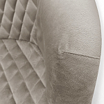 Барный стул со спинкой и мягкой обивкой с ромбами на 4-х деревянных ножках Бежевый Велюр Ava Charm варинант исполнения - 4 | Loft Concept в Ижевске