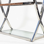 Металлический стеллаж со стеклянными полками Molecule варинант исполнения - 3 | Loft Concept в Ижевске