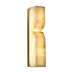 Бра с изогнутым плафоном из белого алебастра на прямоугольном основании Cryptocrystalline Stone варинант исполнения - 3 | Loft Concept в Ижевске