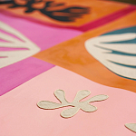 Обои ручная роспись в стиле Арт-деко Jazz Original colourway on painted silk with embroidery варинант исполнения - 5 | Loft Concept в Ижевске