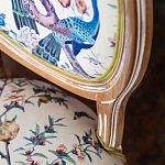 Стул из массива бука с изображением птиц и цветов Beige Green Chinoiserie Garden Chair варинант исполнения - 3 | Loft Concept в Ижевске