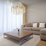 Люстра подвесная золотого цвета с разветвленными ветвями и прозрачными стеклянными подвесками Droplet Chandelier варинант исполнения - 12 | Loft Concept в Ижевске