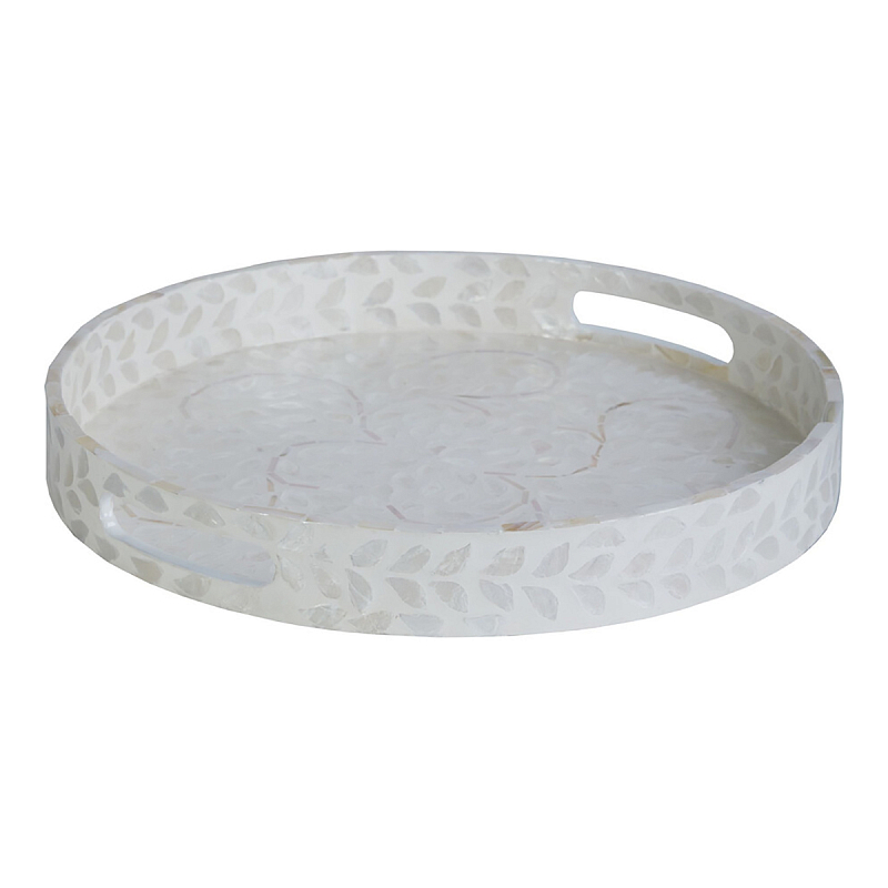 Поднос Esmee Bone Inlay Белый Поднос Esmee Bone Inlay Белый в Ижевске | Loft Concept
