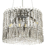 Круглая люстра с металлическими и хрустальными подвесками Bonnay Crystal Chrome Chandelier варинант исполнения - 1 | Loft Concept в Ижевске
