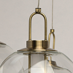 Люстра с 7-ю плафонами из прозрачного стекла в форме шара Orb Cascade  варинант исполнения - 11 | Loft Concept в Ижевске