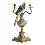 Подсвечникв образе попугая из фарфора с бронзовыми элементами Eden Garden варинант исполнения - 2 | Loft Concept в Ижевске