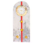 Часы погон МВД подарочные настольные из натурального камня Мрамор Military Clock варинант исполнения - 16 | Loft Concept в Ижевске
