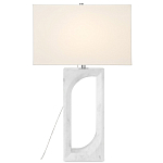 Настольная лампа на прямоугольном корпусе с тканевым абажуром One Piece Support варинант исполнения - 2 | Loft Concept в Ижевске