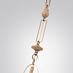 Подвесной светильник с круглым прозрачным плафоном и декоративной каменной вставкой Tectona  варинант исполнения - 6 | Loft Concept в Ижевске