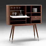 Дизайнерский комод-буфет на высоких ножках с выдвижными ящиками и открытыми полками Joshar варинант исполнения - 3 | Loft Concept в Ижевске