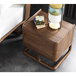 Прикроватный деревянный столик с 2-мя ящиками Moon Walnut Furniture варинант исполнения - 3 | Loft Concept в Ижевске