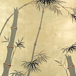 Обои ручная роспись Bamboo Dark Lacquer on Deep Rich Gold gilded tea paper варинант исполнения - 1 | Loft Concept в Ижевске