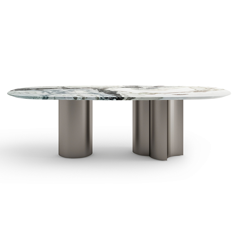 Стол обеденный мраморный с колоннами Marble Column Table  в Ижевске | Loft Concept 