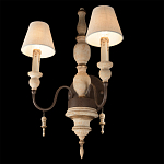 Бра с двумя конусовидными белыми тканевыми абажурами Terrain варинант исполнения - 4 | Loft Concept в Ижевске