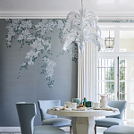 Обои ручная роспись Jasmine Standard colourway on Wood Ash slub silk варинант исполнения - 1 | Loft Concept в Ижевске