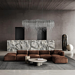 Люстра подвесная с металлическими цепочками и изогнутыми металлическими дугами 72 см Atlantis Chain варинант исполнения - 11 | Loft Concept в Ижевске