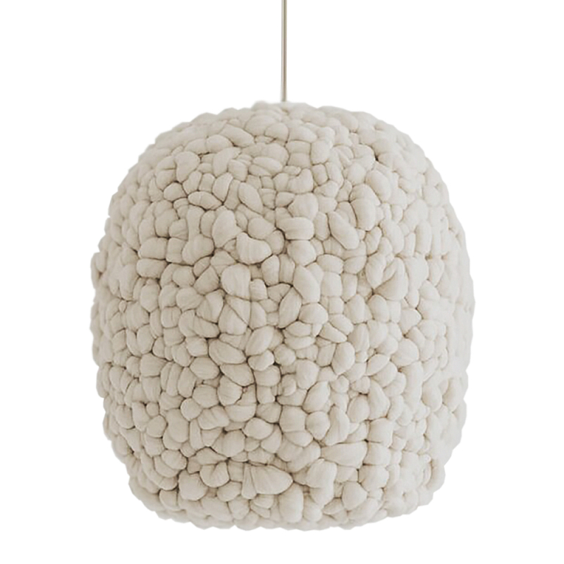 Светильник вязаный из шерсти Wool Lamp Cloud Бежевый Светильник вязаный из шерсти Wool Lamp Cloud Бежевый в Ижевске | Loft Concept