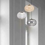 Подвесной светильник с янтарным рифленым стеклянным плафоном Ferm Living варинант исполнения - 8 | Loft Concept в Ижевске