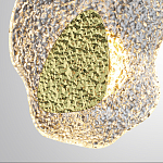 Бра с рельефным волнообразным стеклянным плафоном и вставкой из мрамора Liquid Stone варинант исполнения - 5 | Loft Concept в Ижевске