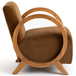 Кресло с круглыми деревянными подлокотниками Modesto Chair варинант исполнения - 3 | Loft Concept в Ижевске