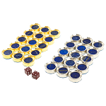 Нарды настольные из натурального камня лазурит и долерит Backgammon from Stone варинант исполнения - 11 | Loft Concept в Ижевске