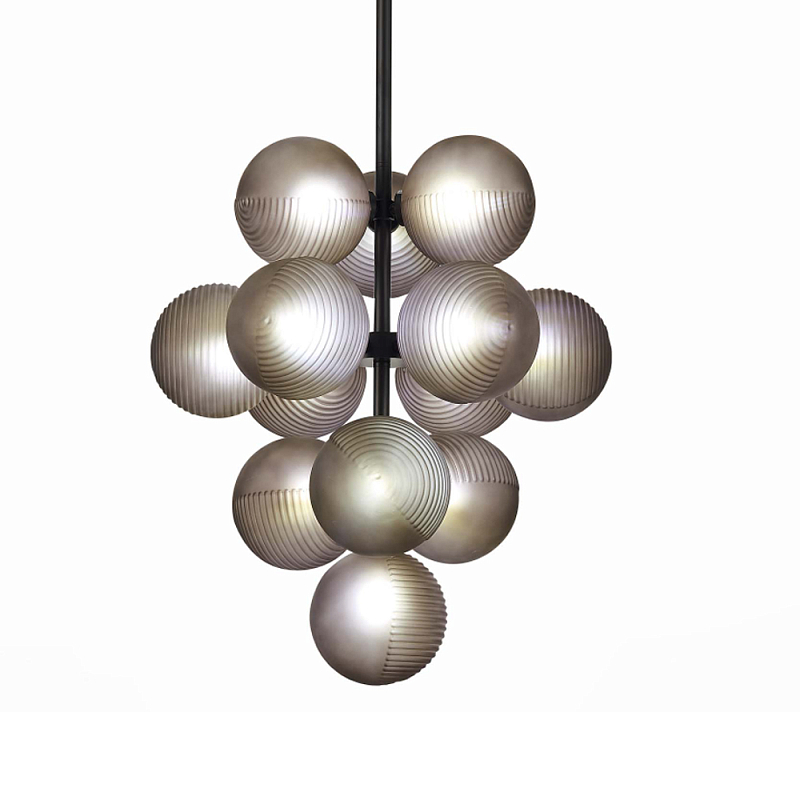 Люстра в форме виноградой грозди Inflorescence Дымчатый (Smoke) Черный в Ижевске | Loft Concept 