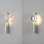 Бра с круглым зеркальным диском на прямоугольном соновании Reflection Circle Glow варинант исполнения - 3 | Loft Concept в Ижевске