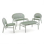 Зелёная скамья из стали Goodwin Metal Bench Green варинант исполнения - 8 | Loft Concept в Ижевске