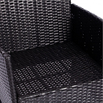Обеденный комплект из искуственного ротанга Vintara черный варинант исполнения - 6 | Loft Concept в Ижевске