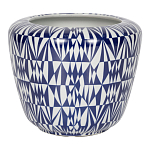 Кашпо с орнаментом в сочетании белого и синего цвета Artistic Flowerpot варинант исполнения - 1 | Loft Concept в Ижевске
