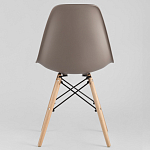 Пластиковый стул на ножках из массива бука Eames Cappuccino варинант исполнения - 5 | Loft Concept в Ижевске