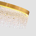 Люстра подвесная овальная с хрустальными подвесками Crystal Art  варинант исполнения - 2 | Loft Concept в Ижевске