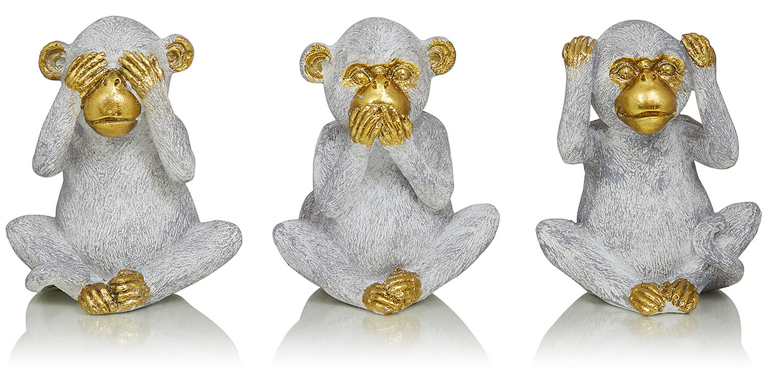 Комплект из 3-х статуэток Three Monkeys Комплект из 3-х статуэток Three Monkeys - Loft-Concept в Ижевске