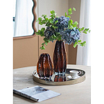 Ваза стеклянная янтарного цвета с текстурированным силуэтом Carambola варинант исполнения - 6 | Loft Concept в Ижевске