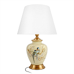 Настольная лампа бежевая с изображением птиц Slip Away варинант исполнения - 1 | Loft Concept в Ижевске