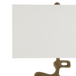 Настольная лампа с фигурным каркасом и прямоугольным тканевым абажуром Brutalist Profile варинант исполнения - 2 | Loft Concept в Ижевске