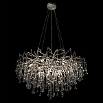 Люстра подвесная с прозрачными стеклянными подвесками в форме капель Диаметр 80 см Droplet Chandelier варинант исполнения - 5 | Loft Concept в Ижевске