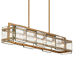 Люстра прямоугольная из толстого литого стекла Cast Glass варинант исполнения - 2 | Loft Concept в Ижевске