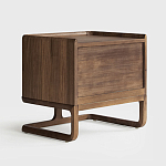 Прикроватный деревянный столик с 2-мя ящиками Moon Walnut Furniture варинант исполнения - 12 | Loft Concept в Ижевске