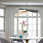 Люстра круглая с 2-мя металлическими абажурами Andromeda варинант исполнения - 7 | Loft Concept в Ижевске