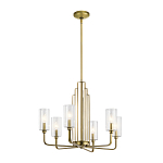  Люстра с прозрачными рифлеными цилиндрическими плафонами Kichler варинант исполнения - 16 | Loft Concept в Ижевске