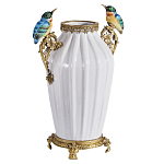 Ваза белого цвета из фарфора с птичкми White Garden варинант исполнения - 2 | Loft Concept в Ижевске