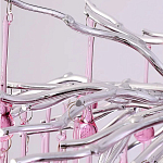 Люстра овальная с розовыми стеклянными подвесками в форме капель FAIRYTREE Light варинант исполнения - 2 | Loft Concept в Ижевске