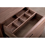 Прикроватный столик деревянный с 2-мя ящиками Moon Walnut Furniture варинант исполнения - 3 | Loft Concept в Ижевске