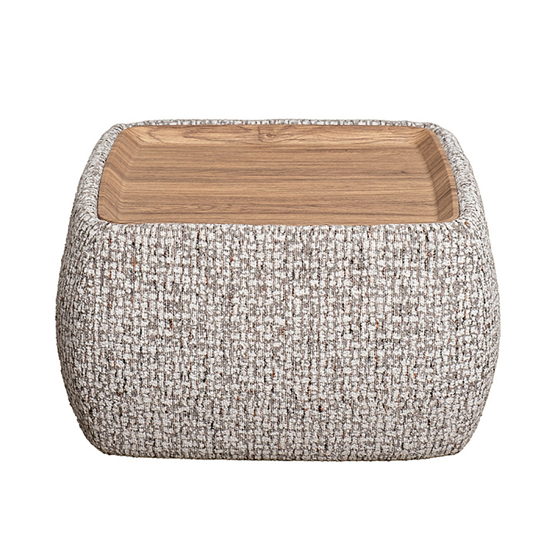 Столик прикроватный мягкий Soft Table from Chenille Древесина Серый в Ижевске | Loft Concept 